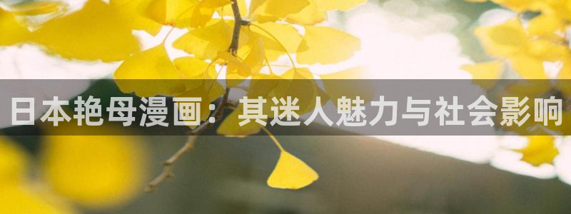 age里番动漫：日本艳母漫画：其迷人魅力与社会影响