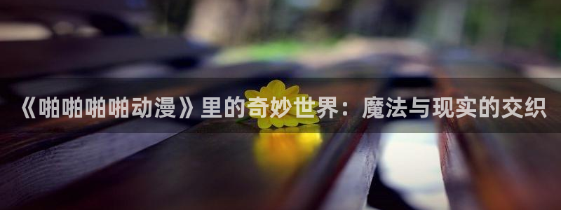 里番动漫在线网：《啪啪啪啪动漫》里的奇妙世界：魔法与现实的交织